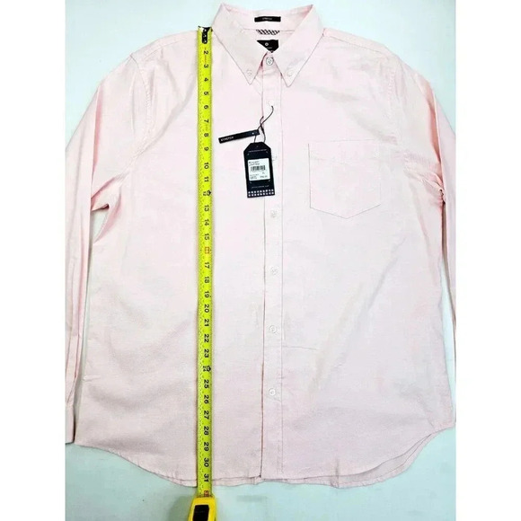 Ben Sherman Stretch Size XL Men Light Powder Pink Logo Tag Button Down Shirt NWT - Picture 11 of 12